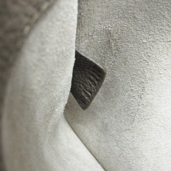 CELINE Small Fold Cabas 194073 Leather Handbag Shoulder Bag Gray Brown - Picture 16 of 16